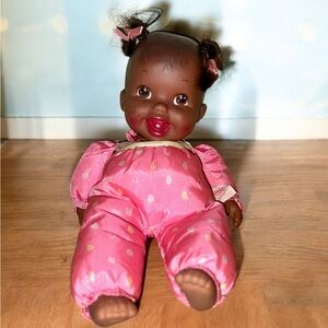 Vintage 1995 Toy Biz African American Girl BABY TUMBLES SURPRISE Doll Toy 13”
